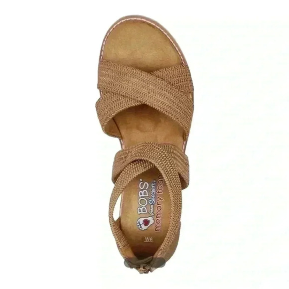Skechers Women's BOBS Desert Kiss Adobe Princess Sandal Size 9.5 Tan Brand New - Picture 9 of 11